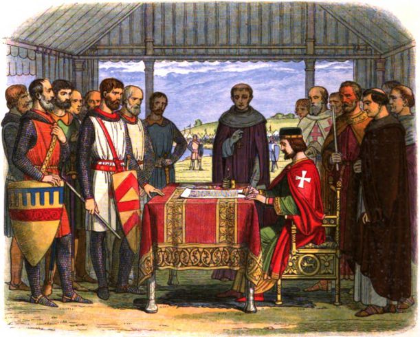 A_Chronicle_of_England_-_Page_226_-_John_Signs_the_Great_Charter