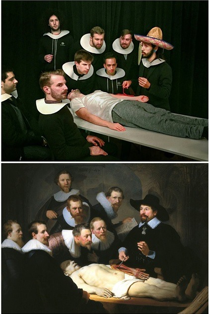 16. The Anatomy Lesson of Dr. Nicolaes Tulp by Rembrandt cca 1632