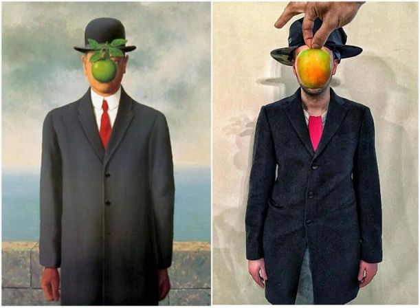 17. The Son of Man by Rene Magritte