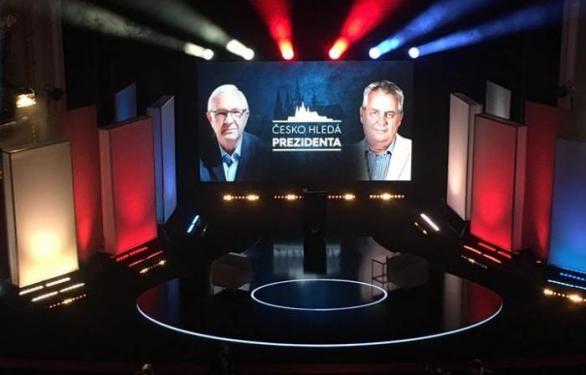 První duel Zeman - Drahoš proběhl na Primě pod moderátorským dohledem Karla Voříška.