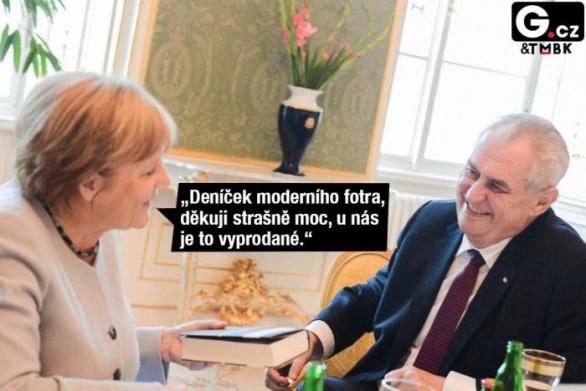 Pan prezident umělcem TMBK opovrhuje. Uznává však šikovného umělce, který vystupuje pod jménem Deníček moderního fotra. A není sám.