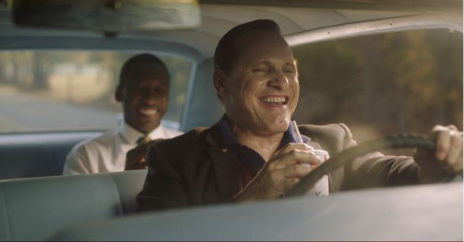 Viggo Mortensen a Mahershala Ali v Zelení knize.