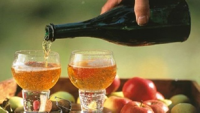 Není to krása? Francouzský cidre je hodně pěnivý, proto se také musí skladovat v pevných lahvích, dobře uzavřené korkem. Je zde navíc zakázáno ho jakkoliv ředit vodou, nebo doslazovat