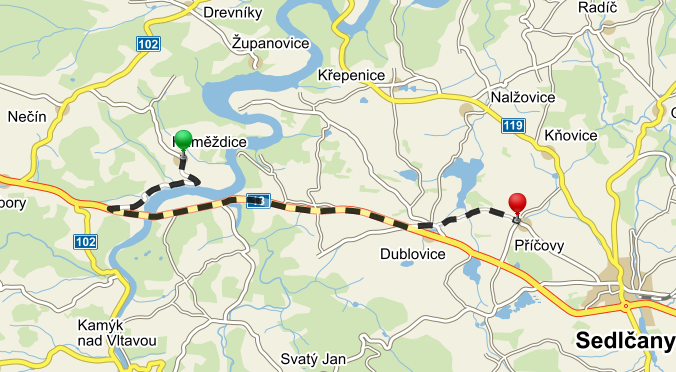 Vzdálenost: 13,9 km