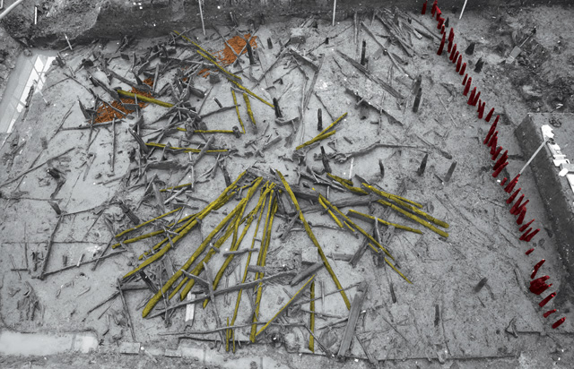 Archeologové si nejdřív mysleli, že našli konstrukci, která se klenula přes někdejší řeku zvanou Nene...