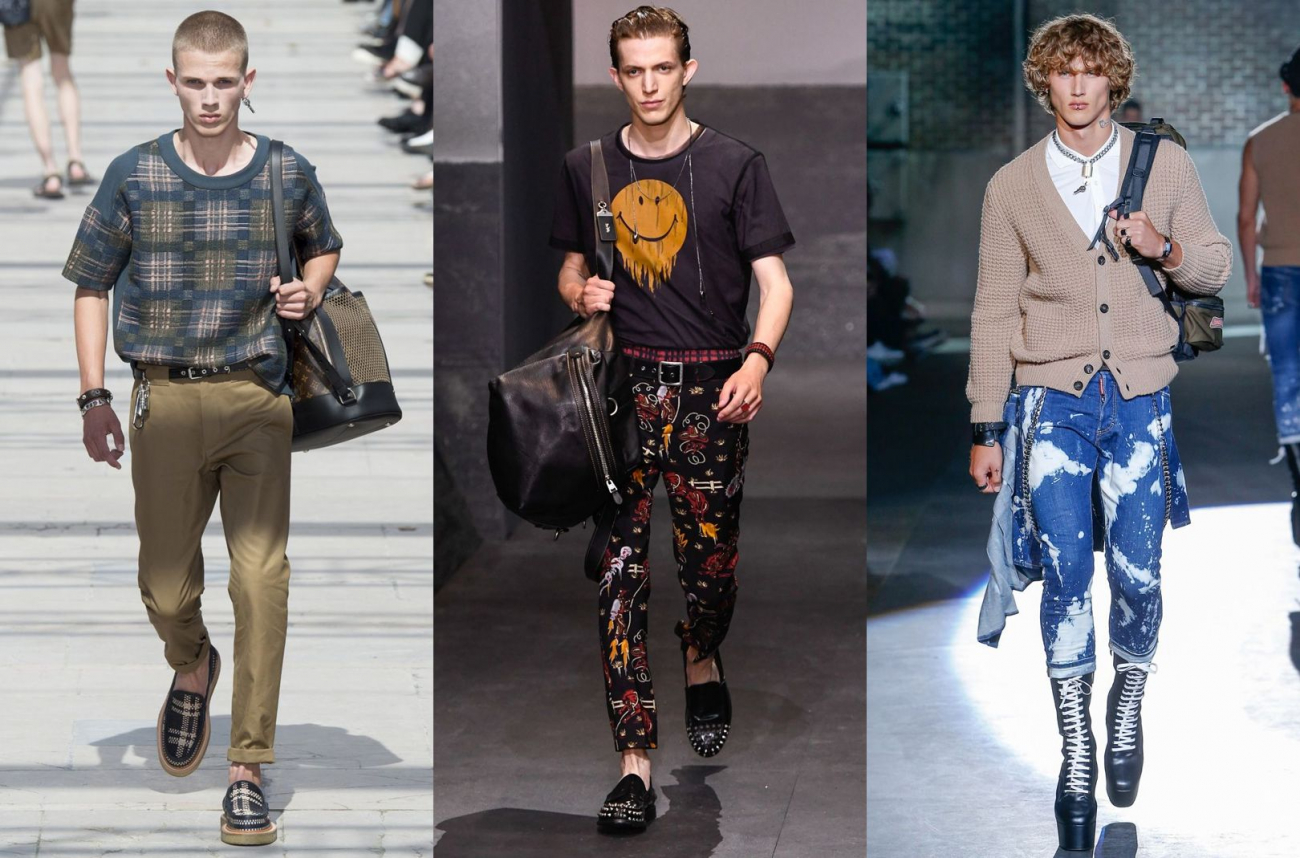 Zleva doprava: Louis Vuitton, Coach, Dsquared2