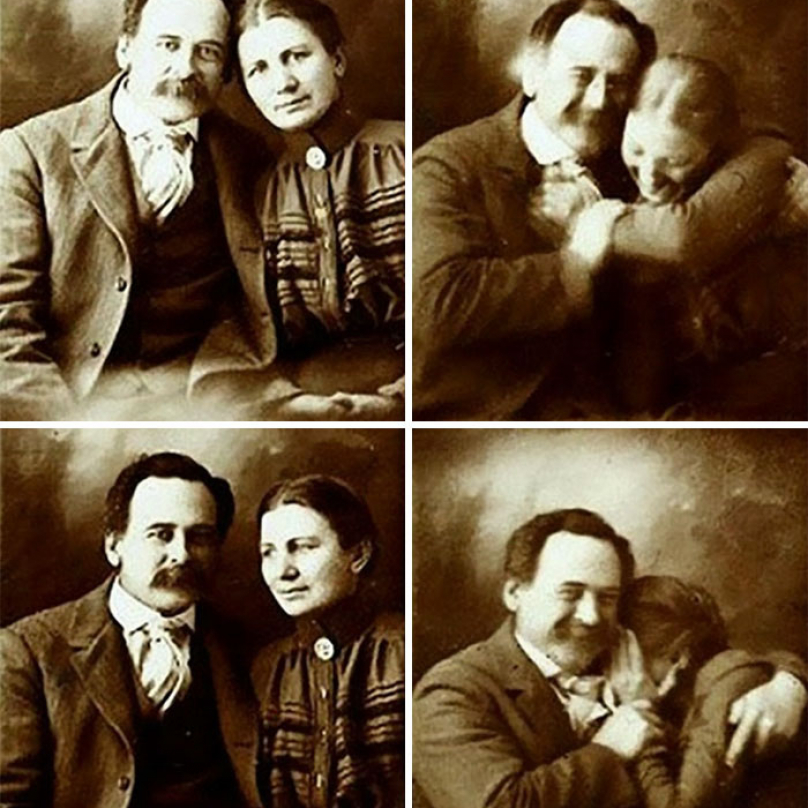 Je těžké nesmát se, když se s někým, koho máte rádi, snažíte udělat portrétové foto, a on vás stále rozesmívá. A je jedno, jestli je to na počátku 21. století nebo na konci 19. století.
