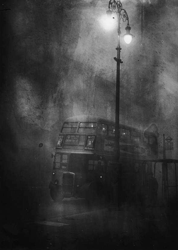 3. Londýnská ulice Fleet Street v prosinci roku 1952